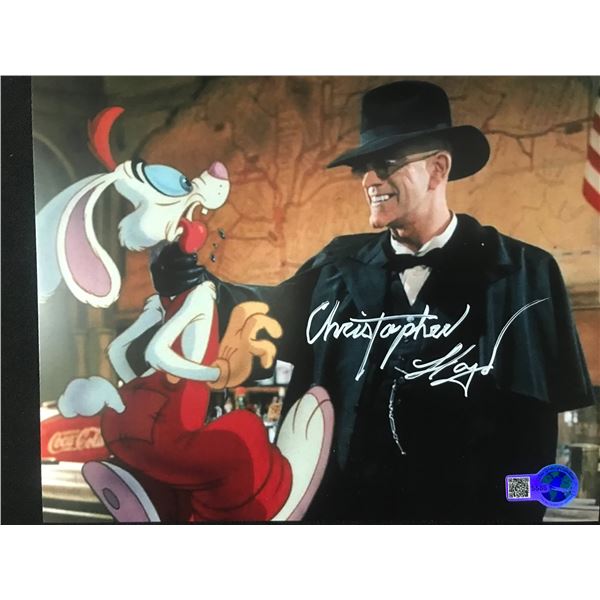 CHRISTOPHER LLOYD SIGNED WHO FRAMED RODGER RABBIT 8X10 - WWOC COA