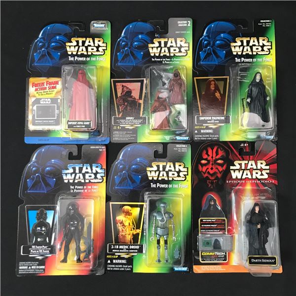 LOT OF 6 STAR WARS ACTION FIGURES IN ORIGINAL PACKAGING
