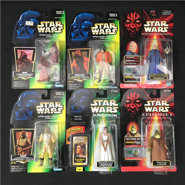 LOT OF 6 STAR WARS ACTION FIGURES IN ORIGINAL PACKAGING