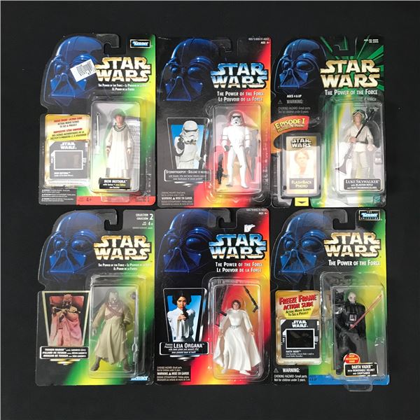 LOT OF 6 STAR WARS ACTION FIGURES IN ORIGINAL PACKAGING