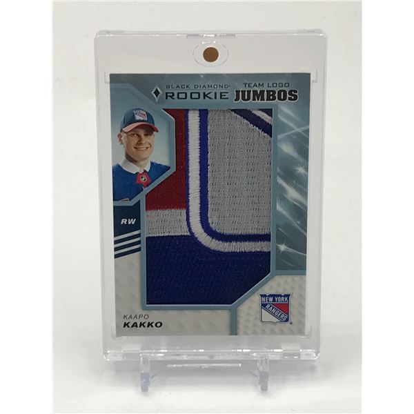 2019-20 UPPER DECK BLACK DIAMOND HOCKEY KAAPO KAKKO ROOKIE JUMBOS PATCH TRADING CARD