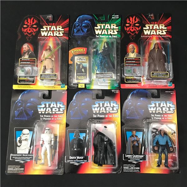 LOT OF 6 STAR WARS ACTION FIGURES IN ORIGINAL PACKAGING