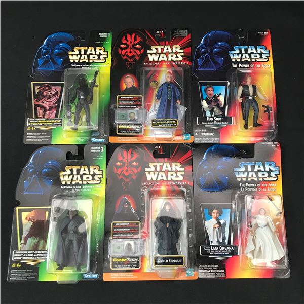 LOT OF 6 STAR WARS ACTION FIGURES IN ORIGINAL PACKAGING