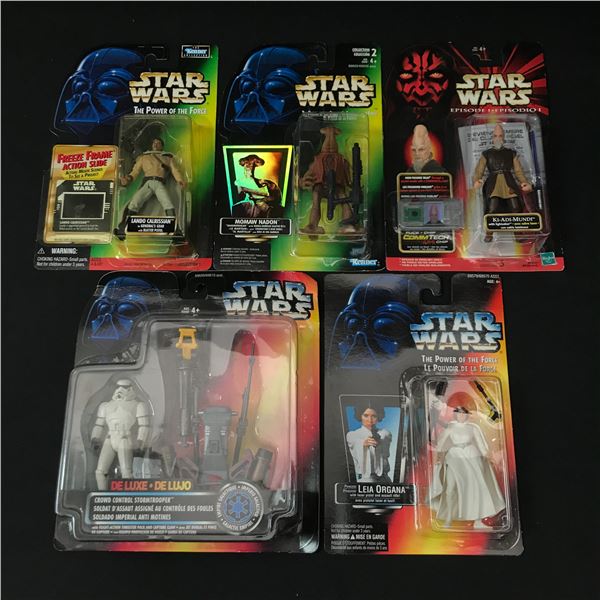 LOT OF 5 STAR WARS ACTION FIGURES IN ORIGINAL PACKAGING