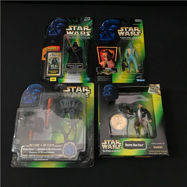 LOT OF 4 STAR WARS ACTION FIGURES IN ORIGINAL PACKAGING