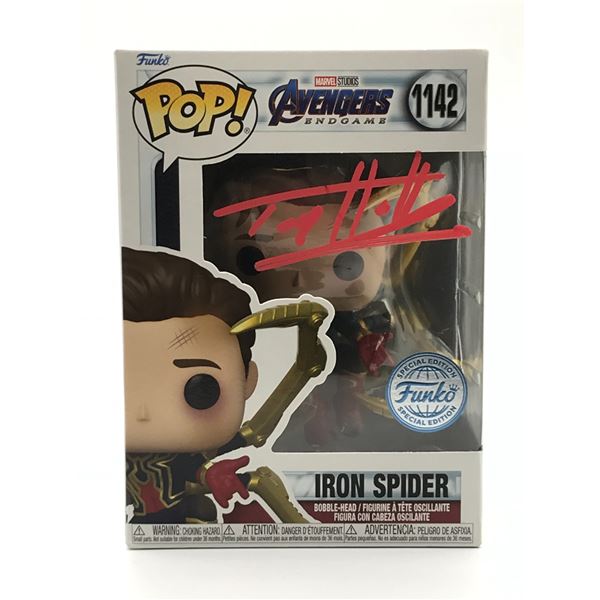 TOM HOLLAND SIGNED IRON SPIDER FUNKO POP - KB COA