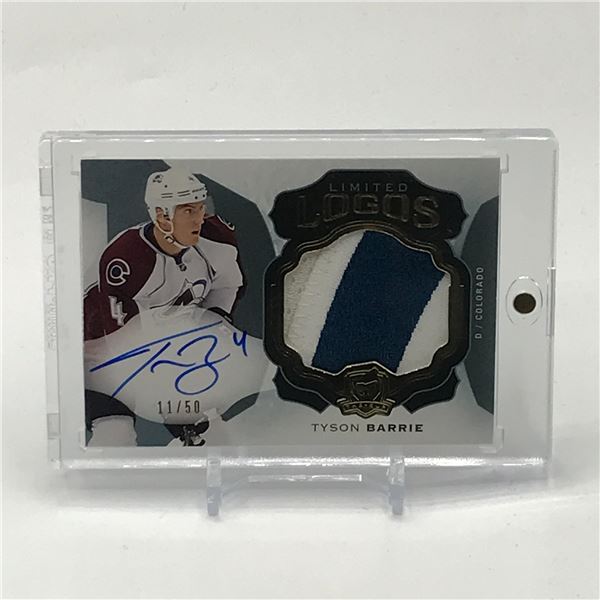 2016-17 UPPER DECK THE CUP HOCKEY TYSON BARRIE SIGNED PATCH TRADING CARD 11/50