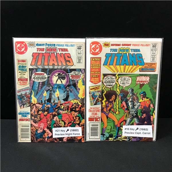 LOT OF 2 THE NEW TEEN TITANS COMICS #16 & #21 - DC