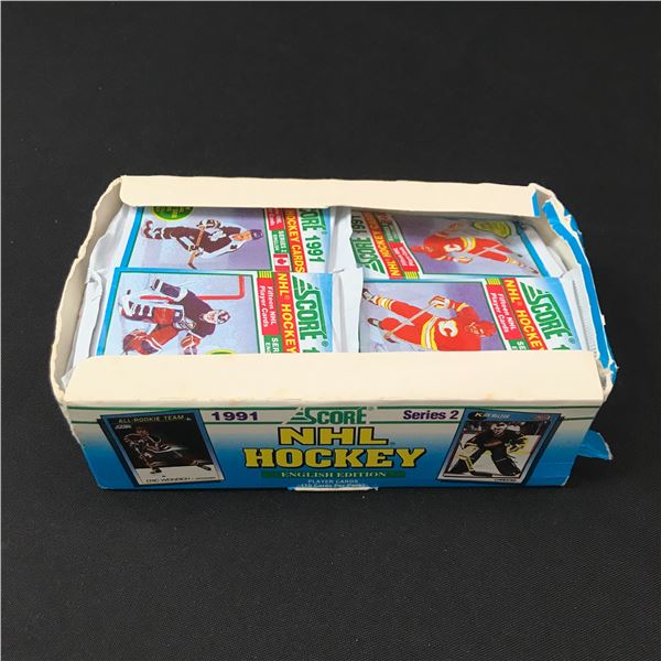 BOX OF 1991 SCORE HOCKEY SEALED PACKS 30 PACKS