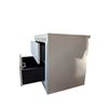 Image 2 : New - Contemporary Silver nightstand (legs and handles inside)