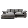 Image 1 : Moe's Plunge Sectional Charcoal Sofa - 106.0in W X 46.0in D X 34.0in H