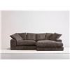 Image 2 : Moe's Plunge Sectional Charcoal Sofa - 106.0in W X 46.0in D X 34.0in H