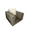 Image 1 : New - Contemporary Gray Diamond-Tufted Armchair (legs need to be assembled)