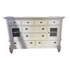 Image 1 : New - Elegant White 8-Drawer Dresser | Dual Glass Doors & Polished Hardware - approx. 66in x 20in x 