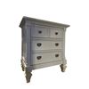 Image 2 : New - Set of Two 3-Drawer White Nightstands with Decorative Molding