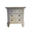 Image 3 : New - Set of Two 3-Drawer White Nightstands with Decorative Molding
