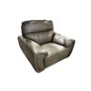 Image 1 : New - Mazarian Grey Leather Lounge Chair - Contemporary Style - Legs Assembly Required