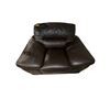 Image 2 : Rich Espresso Leather Lounge Chair - Plush Pillow-Top Arms