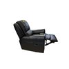 Image 1 : Black Leather Manual Recliner Nail Head Trim