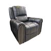 Image 2 : Black Leather Manual Recliner Nail Head Trim