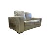 Image 3 : Shiny Cream Leather Loveseat