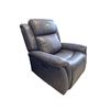 Image 1 : Amax Leather - New - Black Leather Power Recliner Nailhead Design