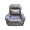 Image 2 : Amax Leather - New - Black Leather Power Recliner Nailhead Design