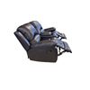 Image 1 : Amax Leather - Brown Leather Double Manual Rocker Recliner With Cup Holders and Arm Storage
