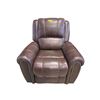 Image 3 : Amax Leather - Brown Leather with Brass Nailheads Manual Recliner