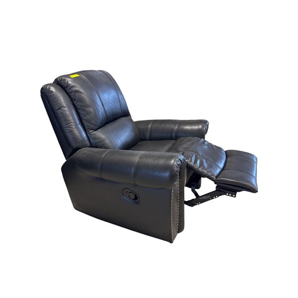 Amax Leather - Black Leather Manual Recliner
