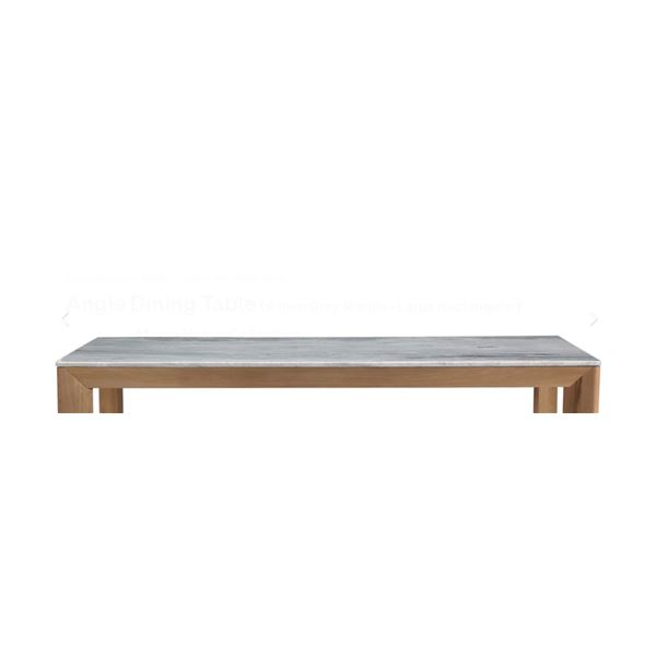 Moe's Angle Ashen Grey Marble Dining Table (top only) in box