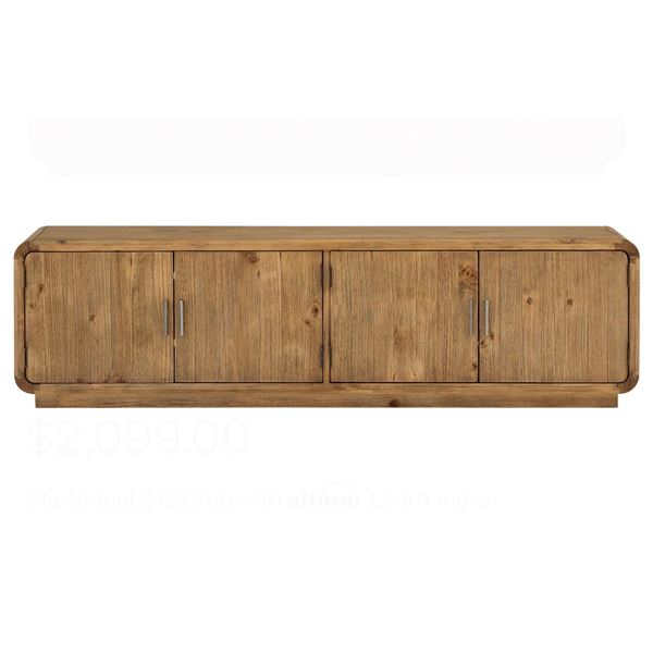 Moe's Monterey Media Cabinet Rustic Blonde - 78 3/4 x 15 3/4 x 21 5/8in H (box damage)