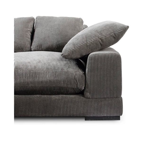 Moe's Plunge Left Sectional Charcoal in box (missing chaise)