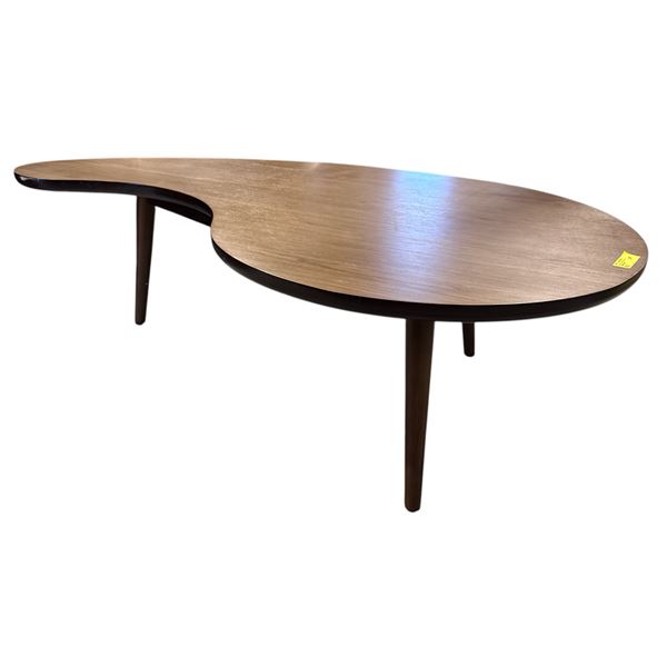 Mid-Century Modern Style Kidney Bean Coffee Table 3 Legs