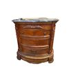 Image 1 : Michael Amini Style Marble Top Tall nightstand - approx. 34x20x33in H