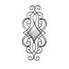 Image 2 : Set of 2 New Decorative Wrought Iron Style Metal Wall Mirrors - approx. 48x21in