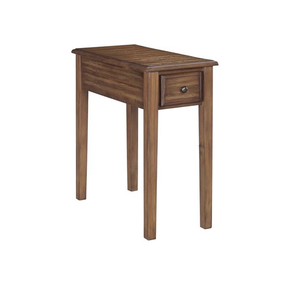 BNIB - Signature Design by Ashley® Solid Wood Warm Brown Chair Side End Table