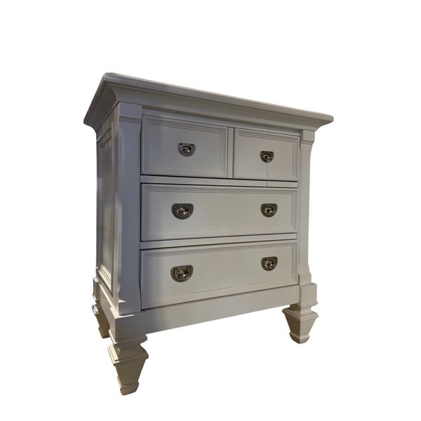 3 drawer white nightstand