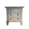 Image 2 : 3 drawer white nightstand