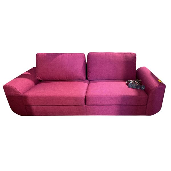 New Upholstered Magenta Sofa by Urban Chic - approx. 80x32x29in H is