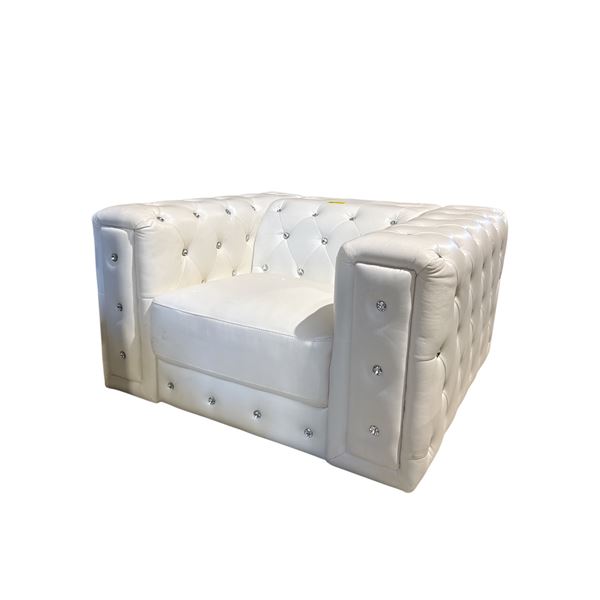 Cosmos Charlise Modern Style White Faux Leather Chair (No headrest)