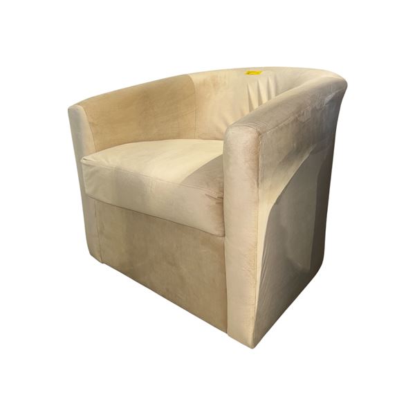 Beige Upholstered Accent Chair