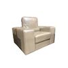 Image 1 : New - Overstuffed Cream Leather Armchair