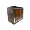Image 1 : New - Dual-Tone 3-Drawer Nightstand with Mirrored Trim