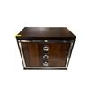 Image 2 : New - Dual-Tone 3-Drawer Nightstand with Mirrored Trim