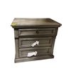 Image 2 : New - Solid Wood 2-Drawer Nightstand in Gray Finish (with legs)
