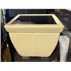 Image 2 : Cream Faux Leather Cube Side Table with Inset Mirror