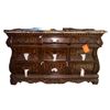 Image 1 : New - Ornate Traditional Style Dark Cherry Marble/Stone Top Dresser - approx. 70in x 19in x 43in H