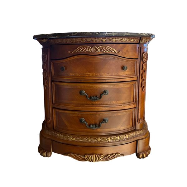 3 drawer Stone Top Chest with extra bottom secret drawer
