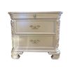 Image 1 : New - Victoria 3 Drawer White nightstand by Cosmos Furniture